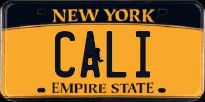 NY license plate CALI