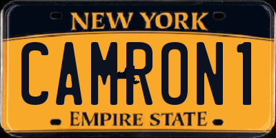 NY license plate CAMRON1