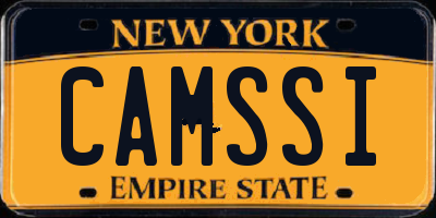 NY license plate CAMSSI