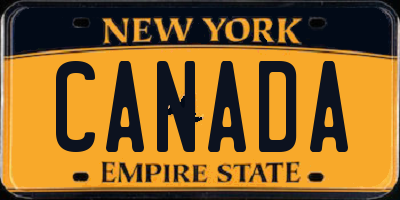 NY license plate CANADA