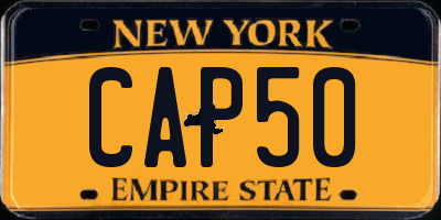 NY license plate CAP50