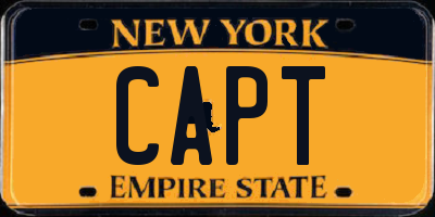 NY license plate CAPT