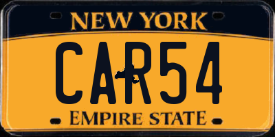 NY license plate CAR54