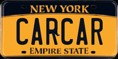 NY license plate CARCAR