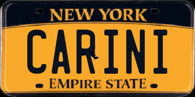 NY license plate CARINI