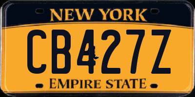 NY license plate CB427Z