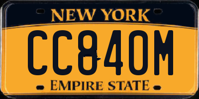 NY license plate CC840M