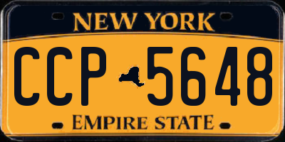 NY license plate CCP5648