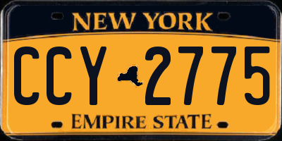 NY license plate CCY2775