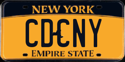 NY license plate CDCNY