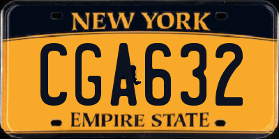 NY license plate CGA632