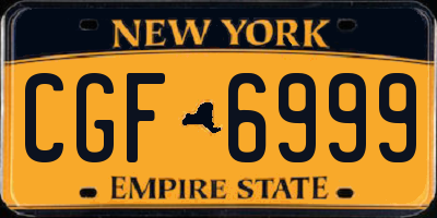 NY license plate CGF6999