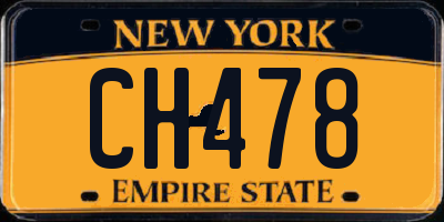 NY license plate CH478