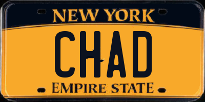 NY license plate CHAD