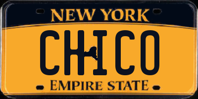 NY license plate CHICO