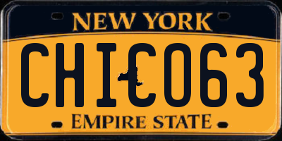 NY license plate CHICO63