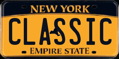 NY license plate CLASSIC