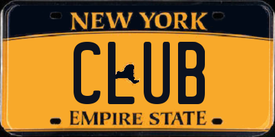 NY license plate CLUB