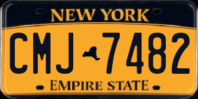 NY license plate CMJ7482