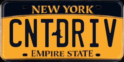 NY license plate CNTDRIV