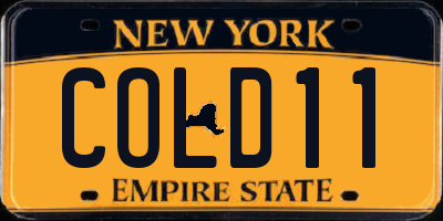 NY license plate COLD11