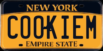 NY license plate COOKIEM