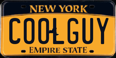 NY license plate COOLGUY