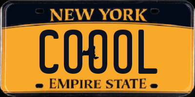 NY license plate COOOL