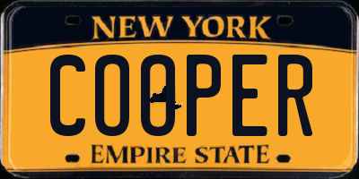 NY license plate COOPER