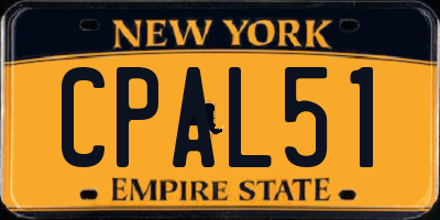 NY license plate CPAL51