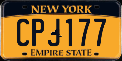 NY license plate CPJ177