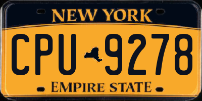 NY license plate CPU9278