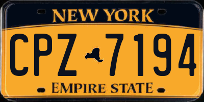 NY license plate CPZ7194