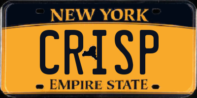 NY license plate CRISP