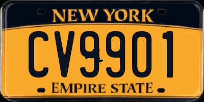 NY license plate CV9901