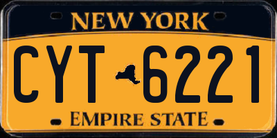 NY license plate CYT6221