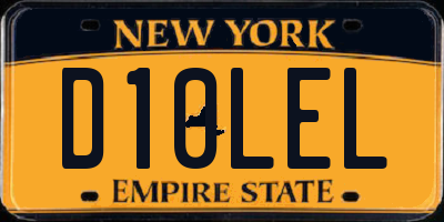 NY license plate D10LEL