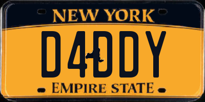 NY license plate D4DDY