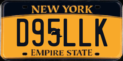 NY license plate D95LLK