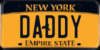 NY license plate DADDY