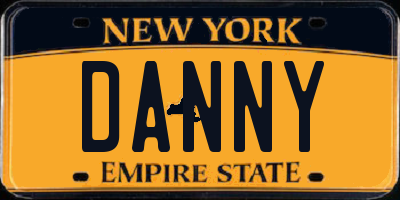 NY license plate DANNY