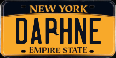 NY license plate DAPHNE