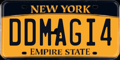 NY license plate DDMAGI4