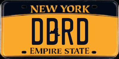 NY license plate DDRD