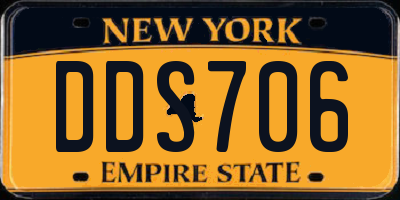 NY license plate DDS706