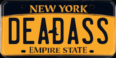 NY license plate DEADASS