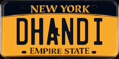 NY license plate DHANDI