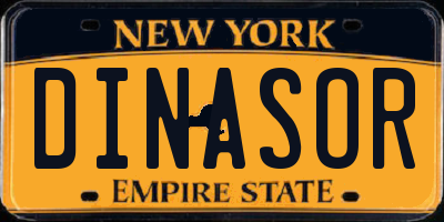 NY license plate DINASOR