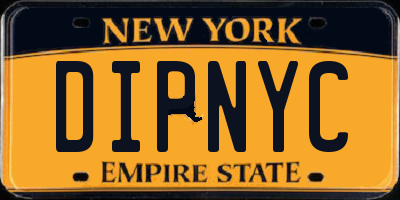 NY license plate DIPNYC