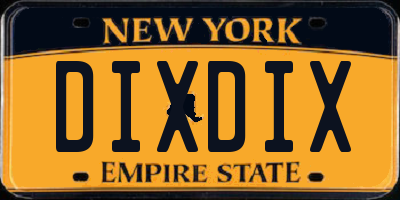 NY license plate DIXDIX